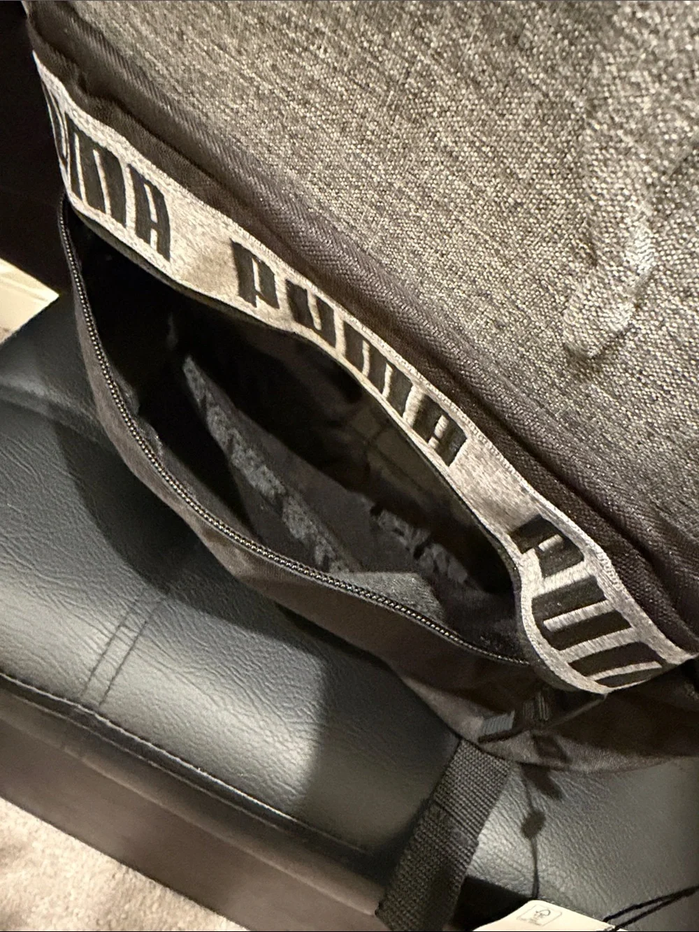 Puma Gray Two-Tone Logo Backpack